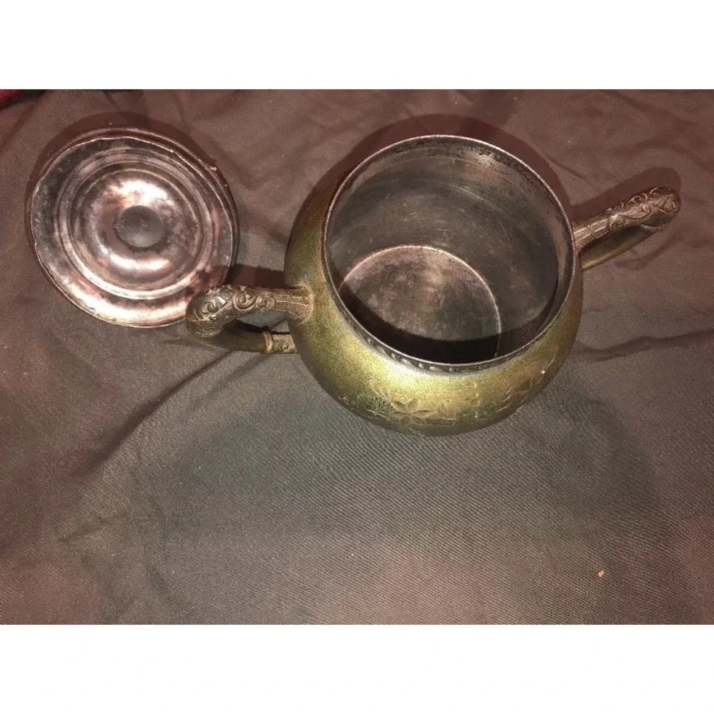 Vintage‎ Columbian Silver Company Quadruple Plate Pedestal Bowl Lidded